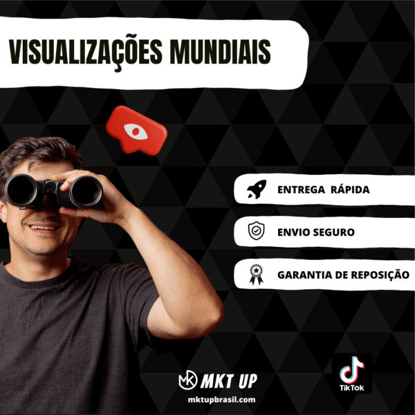 Visualizações Mundiais em Vídeo no Tiktok